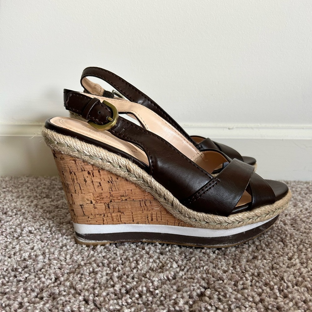 Bass brown wedges size 7